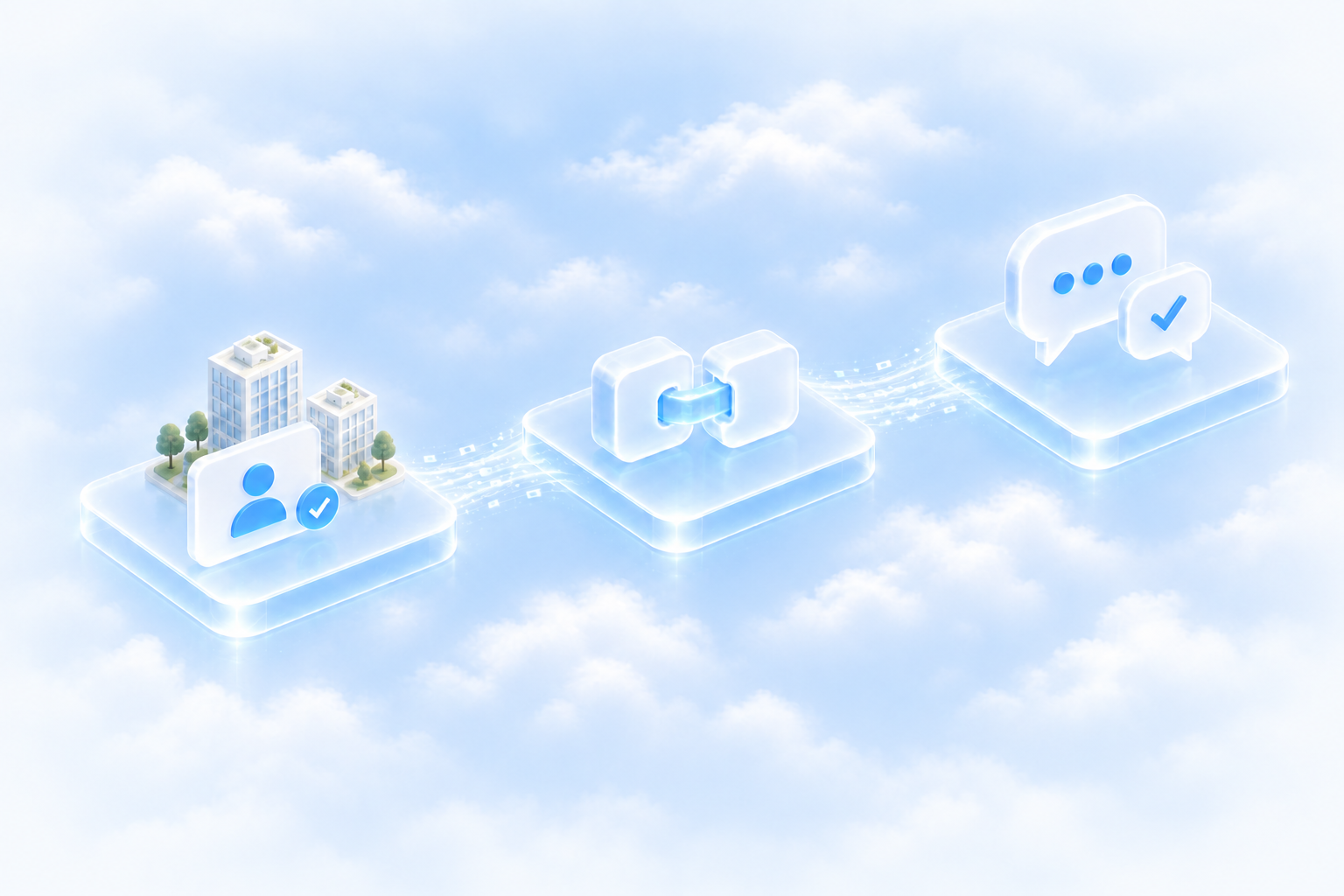 Three steps: connect your account, add Skywalk to your tools, and ask.