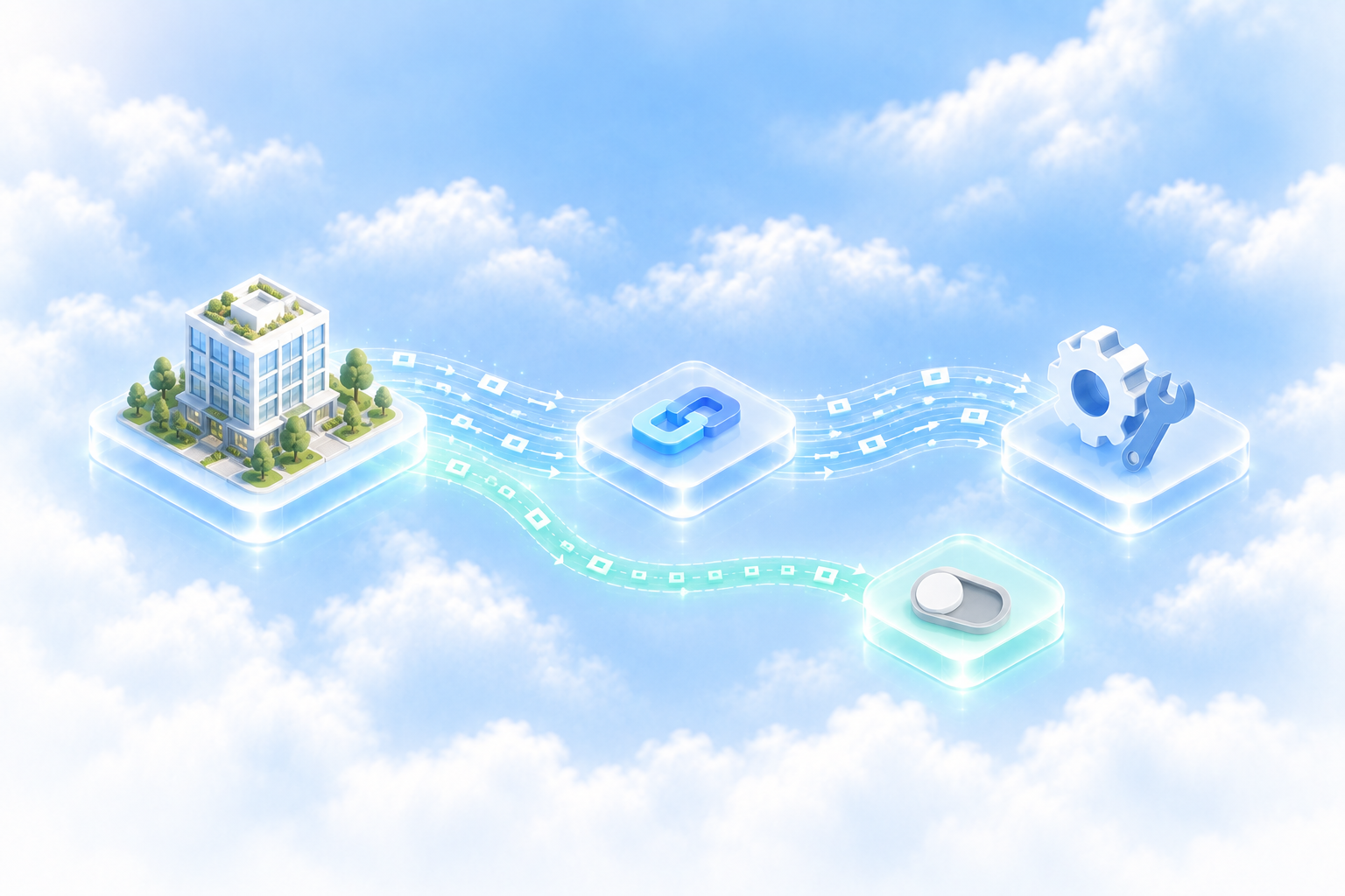A property portfolio connected to your tools, with a switch to turn access off.