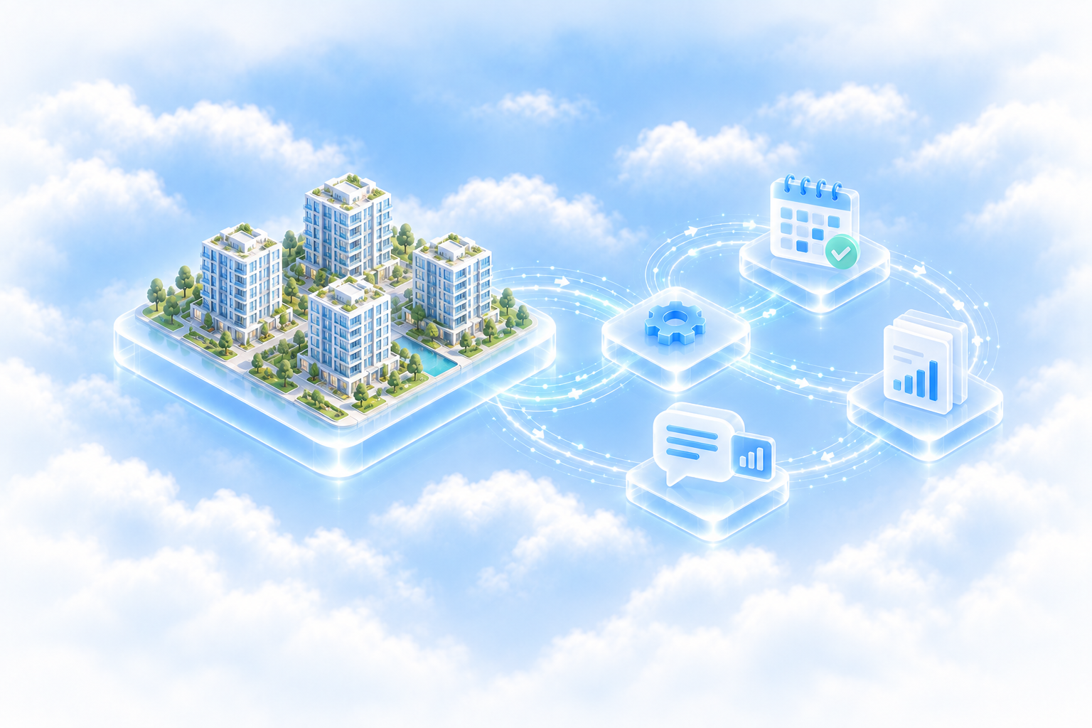 A property portfolio whose statements, reports and follow-ups run on schedule.