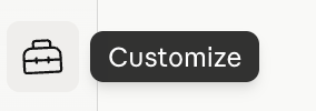 The Customize button in the Claude sidebar.
